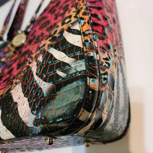 Brahmin Small Carla In Stampede Colorful Melbourne Leather - Picture 11 of 14